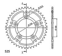 Supersprox Stealth Ducati 525x44 Rst744x44blk Rear Sprocket Argento 44t