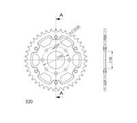 SUPERSPROX Pignone Stealth Adatto An KTM Duke 125 11-13 200 12-14 Oro 44 Z