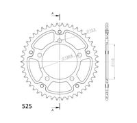 SUPERSPROX Stealth Pignone Compatibile Con BMW S1000 Dal 2009 Blu 45 Z