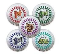 SuperStickers Sparkling 1st, 2nd, 3rd and Sports Day Star Varietà Sticker Pack (250 adesivi)