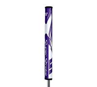 SuperStroke Zenergy Flatso 1.0 - Impugnatura per putter da golf con tecnologia SPYNE migliorata senza svasatura, zone testurizzate e Tech-Port, viola/bianco.