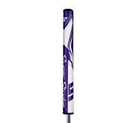 SuperStroke Zenergy Tour 1.0 - Impugnatura per putter da golf con tecnologia SPYNE migliorata senza svasatura, zone testurizzate, viola/bianco