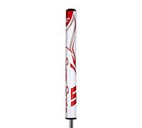 SuperStroke Zenergy Tour 5.0 - Impugnatura per putter da golf con tecnologia SPYNE migliorata senza svasatura, zone testurizzate e Tech-Port, rosso/bianco