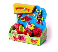 SUPERTHINGS KAZOOM Power - Combat Vehicle Kid Fury. Veicolo da combattimento di Kid Fury della serie TV "Kazoom Power". Contiene 1 veicolo da combattimento, 1 kid fury esclusivo, 1 pistola e 1