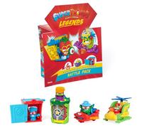 SUPERTHINGS Legends - Battle Pack. Confezione assortita dei personaggi più leggendari di SuperThings. Include 4 SuperThings, 2 Hideouts e 2 veicoli. Contiene Prodotti della serie 1-9