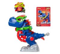 SUPERTHINGS - Mr King T-Rex Robot a forma di dinosauro dei cattivi del film, con luci e suoni, batterie incluse, contiene 1 playset, 1 personaggio e 1 carta esclusiva, con funzioni speciali