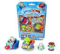 SUPERTHINGS Power Machines - Blister 4 SuperThings (include 1 personaggio argentato) e 2 diversi PowerJet