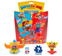 Rivals of Kaboom 8431618019627 Superthings Serie Rescue Force, questo pacchetto include 4 personaggi da collezione (1 capitano argento a sorpresa e un SuperThing con effetto cromato) + 1 Rescue Jet e