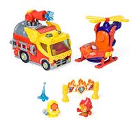 SUPERTHINGS Serie 5 - Mission Fire Strike. Blister con 2 SuperThings esclusivi, 1 elicottero, 1 camion dei pompieri.
