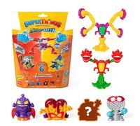 SUPERTHINGS Serie Mutant Battle - Confezione da 6 Include 4 SuperThings (1 Capitano Argento) e 2 Exoskeletons. Confezione da 6 pezzi
