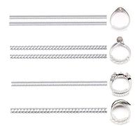 Supertina Regolatore per anello sciolto in silicone trasparente, per donne e uomini, quattro diverse dimensioni