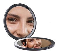 Supertina Specchio compatto per borse, specchio da viaggio senza distorsioni, ingrandimento 1x e 10x per invecchiare gli occhi, applicare il trucco degli occhi