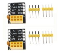 Supertool 2 pezzi ESP-01 ESP-01S Breakout Breadboard Adapter, modulo ricetrasmettitore seriale WiFi, scheda di sviluppo modulo wireless ricetrasmettitore
