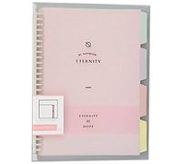 SUPERTOOL - Blocco note per progetti A5, fogli sciolti, divisori, per studenti, ufficio, colore: rosa