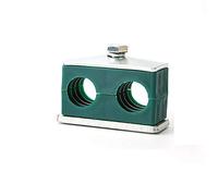 SUPERTOOL Fascetta di serraggio idraulica standard a doppio foro in plastica per metallurgia, petrolio, industria chimica (diametro esterno: 10 mm, Verde/Argento)