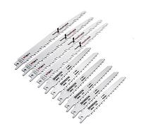 SUPERTOOL - Lame per sega a sciabola per legno R1021L (150 mm) + R644D (240 mm) in acciaio al carbonio HCS, confezione da 10