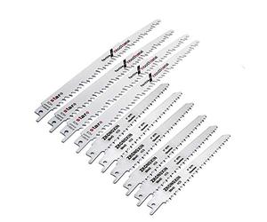 SUPERTOOL - Lame per sega a sciabola per legno R1021L (150 mm) + R644D (240 mm) in acciaio al carbonio HCS, confezione da 10