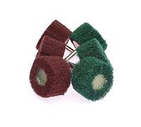 Supertool - Macchia abrasiva rossa con panno smerigliato, 40 mm x 25 x 6 mm, confezione da 1