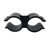 Supertool Morsetti per tubi a doppia porta, confezione da 10 pezzi, 24 mm, in plastica PVC nera, collegamento per magazzini, supermercati, clip di collegamento