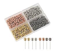 Supertool - Puntine a spinta per mappe, punta rotonda da 0,3 cm con punta in acciaio inox per mappa del mondo e tavola in sughero, 800 pezzi