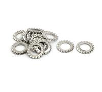 SUPERTOOL Set di rondelle di bloccaggio esterne A2 in acciaio inox Rondella seghettata Rondella metrica (M5, 20PCS)