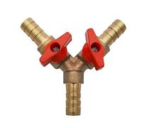 SUPERTOOL Y - Connettore per tubo a 3 vie, splitter, ottone e lega di zinco, 10 mm, valvola a sfera per acqua, olio e gas per irrigazione giardino, costruzione navale, costruzione e industria (1 pcs)