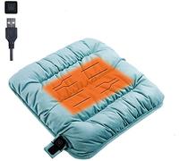 Supertop - Cuscino elettrico per seduta, con protezione a raggi infrarossi, per cuscino di seduta, cuscinetti riscaldanti invernali USB con 1 ingranaggio riscaldante, per casa, ufficio, B, 45 x 45 cm
