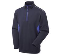 Supertouch Sweatshirt Uomo System Eco 1/4 Zip Tinta Unita Con Collo Funnel Navy