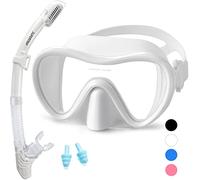 Supertrip Dry Snorkel Set con Occhiali da Sub antiappannamento Campo visivo panoramico Occhiali Impermeabili rinforzati Occhiali da Snorkeling Set da Sub per Adulti Boccaglio Asciutto Unisex