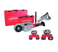 SUPERTRONIC 2000 E, con matrici BSPT R 1/2" - 3/4" - 1" - 1.1/4" - 1.1/4" - 1.1/2" - 2", con adattatore ROFIX, senza batteria/caricatore