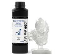 SuperValue Resina per stampante 3D per stampa a basso costo, prodotta in Corea da 3DMaterials (1000g, Trasparente)