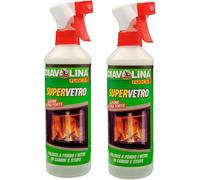 Supervetro, Ideale per la Pulizia del Vetro di Camini e Stufe, 500ml (2 Unità)