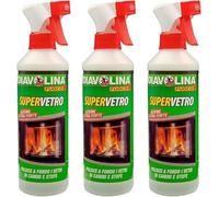Supervetro, Ideale per la Pulizia del Vetro di Camini e Stufe, 500ml (3 Unità)