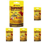 SUPERVIT MINI GRANULAT 10g Mangime per piccoli pesci d'acquario e crostacei (Confezione da 5)