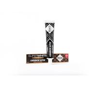 SUPERWHITE - Dentifricio Sbiancante al Carbone Attivo Black Edition - Gusto Menta - 75 ml