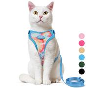 Supet Pettorina per gatti e guinzaglio a prova di fuga per camminare, pettorina regolabile per gatti e cani di taglia grande e piccola