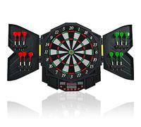 Supfine Set di freccette Elettrico Target Elettronica per 8 Giocatori Display LED 27 Giochi 216 Variazioni 12 Freccette, Target Freccette per Gioco di freccette Classico