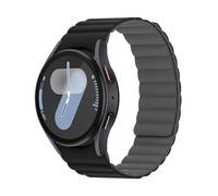 Suphart Compatibile con Cinturino Samsung Galaxy Watch 7/6/5/4/FE 44mm 40mm, Cinturini Sportivi in Silicone Impermeabili per Galaxy Watch 6 Classic 47mm 43mm/5 Pro 45mm, Nero/Grigio