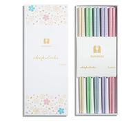 SUPJOYES 5 paia di bacchette in fibra di vetro, multicolore, riutilizzabili, stile giapponese, bacchette antiscivolo, set regalo, lavabili in lavastoviglie, 24 cm