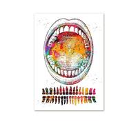 Supkan bstract Dente Implant Strumenti di Bellezza Dentale Wall Art Canvas Painting Nordic Poster e Stampe Immagini a Parete for la Decorazione dell'ospedale(I,A4 21X30 cm Unframed)
