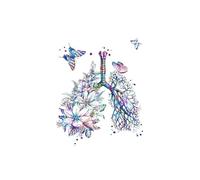 Supkan natomia Medica Farfalla Fiore Cuore Scheletro Bulbo oculare Stampa Artistica su Tela Pittura Poster Immagini murali Decorazioni for Soggiorno(Canvas E,5X7 inch 13x18cm)