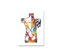 Supkan natomia Umana Colonna vertebrale Cuore Cervello Wall Art Canvas Painting Poster E Stampe Body Map Pictures Medical Education Home Decor(Picture 1,50x75cm No Frame)