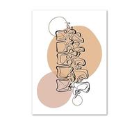 Supkan natomia Umana Cuore Polmone Cervello Denti Scheletro Medico Arte della Parete della Tela di Canapa Pittura Poster E Stampe Immagini A for Clinica Decor(I,10X15 cm Unframed)