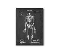 Supkan natomia Umana Scheletro Wall Art Canvas Painting Poster e Stampe Vintage Medical Student Education Gift Medici Office Decor(2,A3 30x42 cm No Frame)