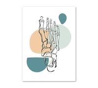 Supkan stratta Anatomia Medica Cuore Denti Scheletro Wall Art Tela Pittura Nordic Poster E Stampe Immagini A Parete for Arredamento Clinica(10,15x20cm No Framed)