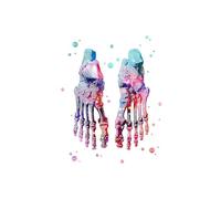 Supkan ones della Colonna vertebrale Scheletro Watercolor Art Canvas Pittura Poster Poster Anatomia Medicina Clinica Disput for la casa(D,13X18CM No Frame)