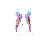 Supkan ones della Colonna vertebrale Scheletro Watercolor Art Canvas Pittura Poster Poster Anatomia Medicina Clinica Disput for la casa(E,13X18CM No Frame)