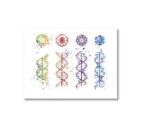 Supkan na Umano e RNA Stampa su Tela Scienza Poster Biologia Arte della Parete Immagine Codice genetico Chimica Pittura Regali for Insegnanti Dormitorio Decor(4,13x18 cm No Frame)
