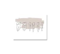 Supkancl Linea Astratta Denti Modern Dental Clinic Wall Art Canvas Pittura Poster e Stampe Immagine della Parete Dentista Office Decor Estetica(Picture I,A2 42X60cm No Frame)