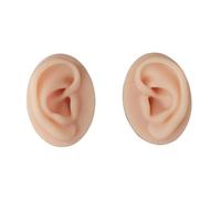 Supkancl Modello di Orecchio Organo Umano in silicio a grandezza Naturale Supporto for orecchino in Silicone Morbido for l'apprendimento dell'agopuntura